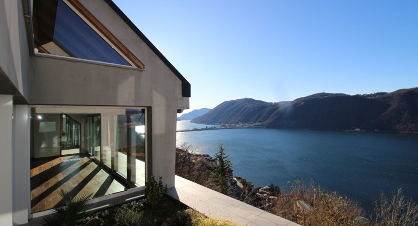 Spectacular views of lake Lugano switzerland