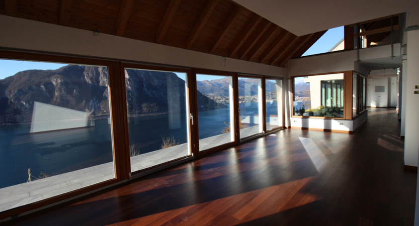 Spectacular views of lake Lugano switzerland