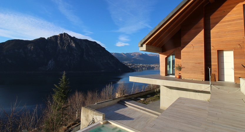 Spectacular views of lake Lugano switzerland
